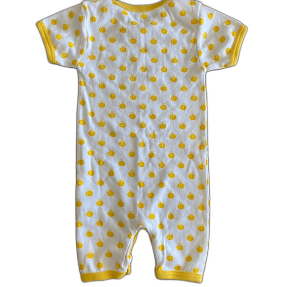 Giggle Organic Yellow Bee Romper 6-12 Months - Picture 2 of 9